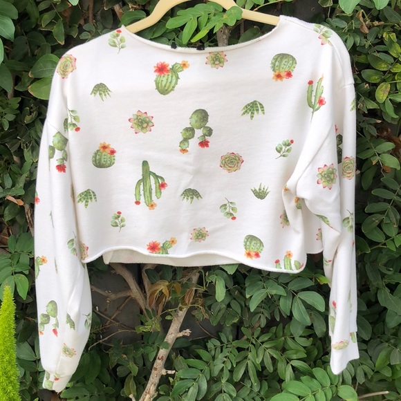 Cactus crop top sweater - Picture 2 of 4